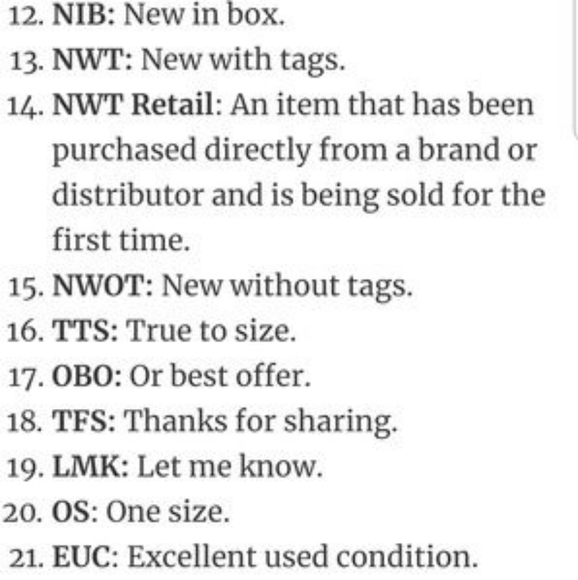 Please view for a quick condition guide and abbreviation cheat sheet! - Picture 3 of 3